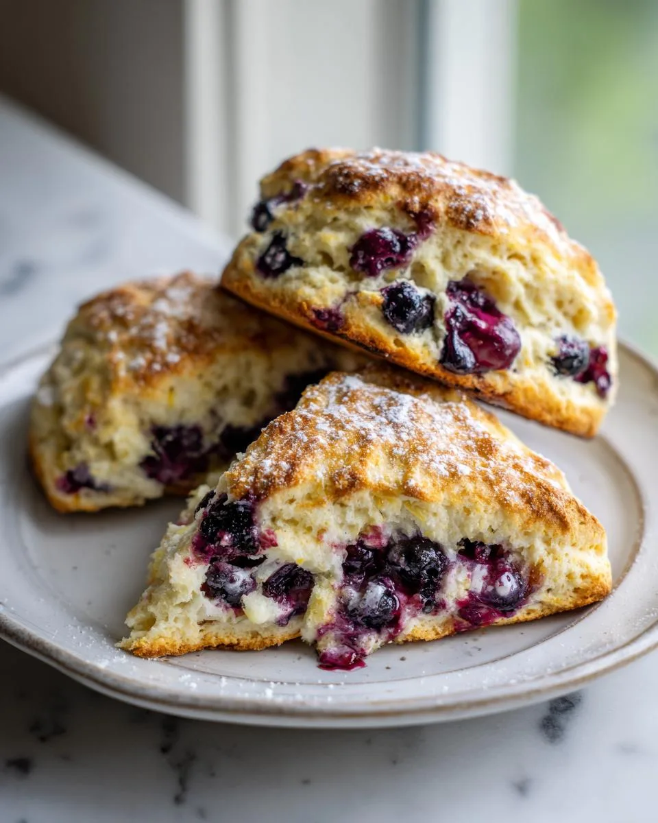 Lemon Blueberry Cottage Cheese Scones - detail 2