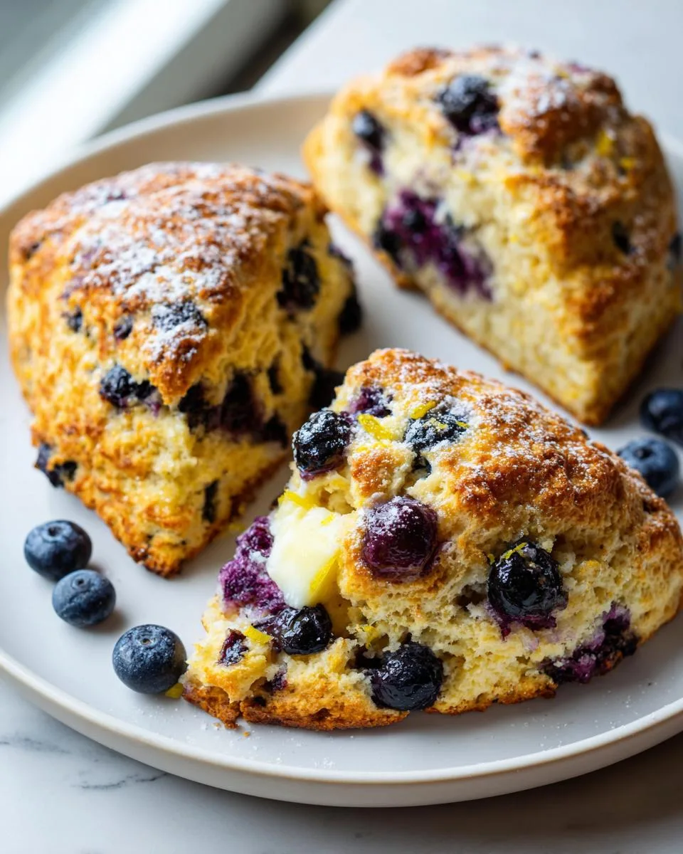 Lemon Blueberry Cottage Cheese Scones - detail 3
