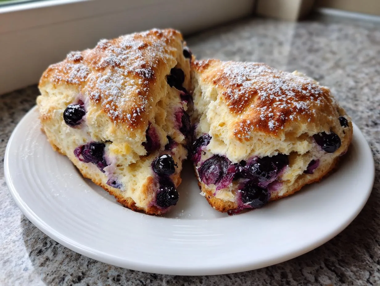 Lemon Blueberry Cottage Cheese Scones Ready in 37 Minutes