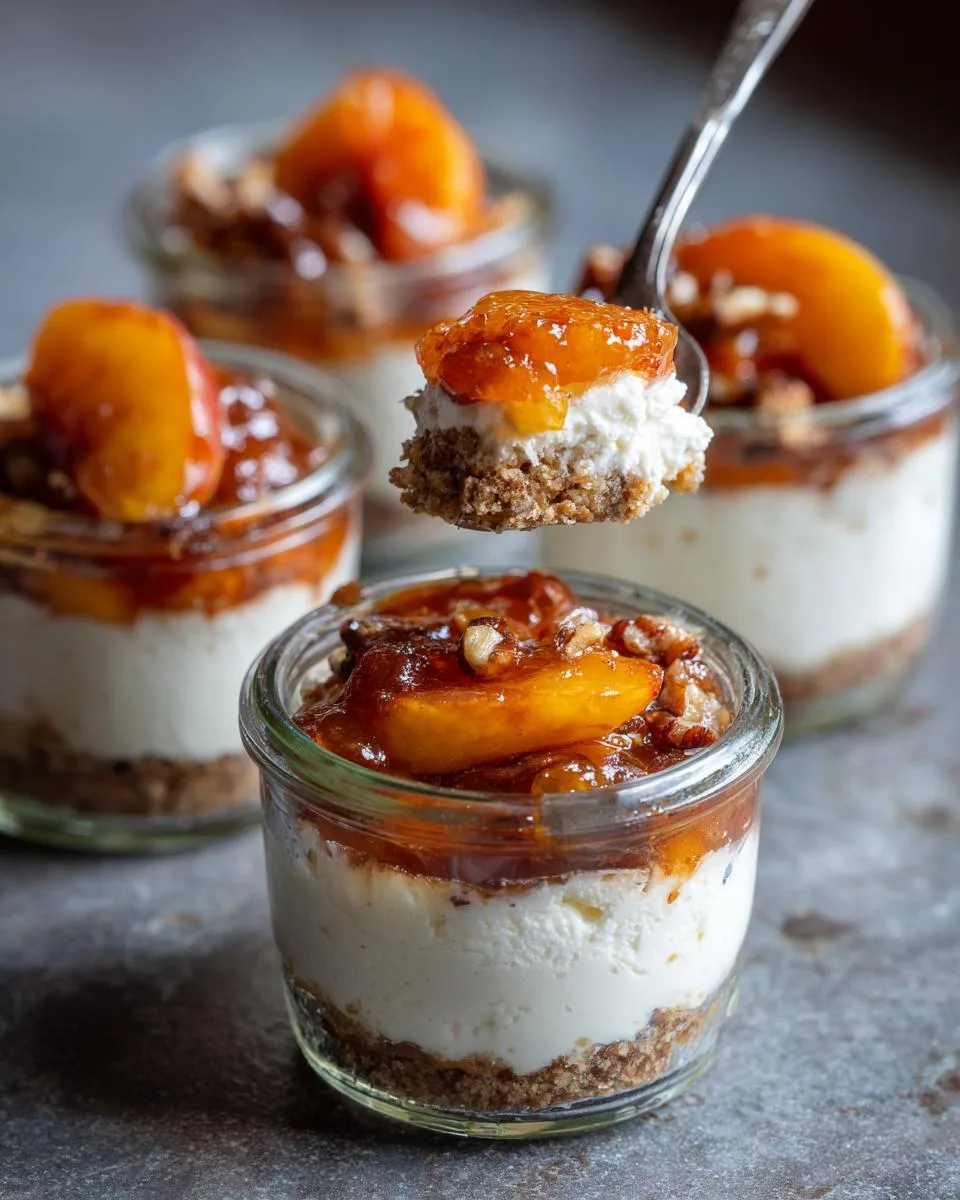 No-Bake Peach Cheesecake Cups - detail 1