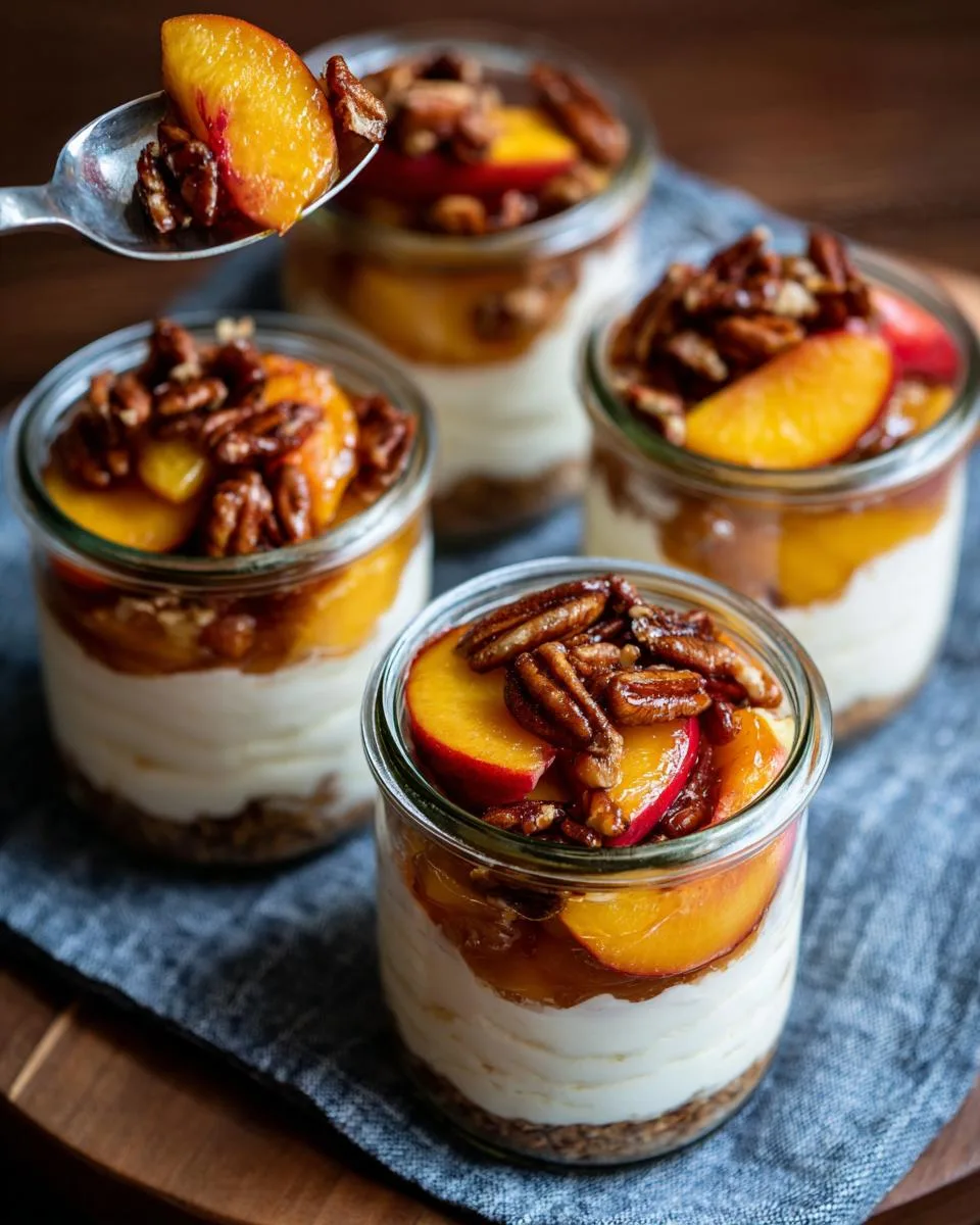 No-Bake Peach Cheesecake Cups - detail 2