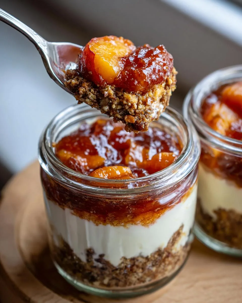 No-Bake Peach Cheesecake Cups - detail 3