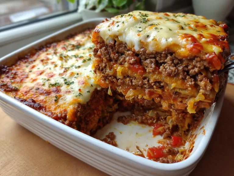 One-Pan Cheesy Beef Cabbage Dinner