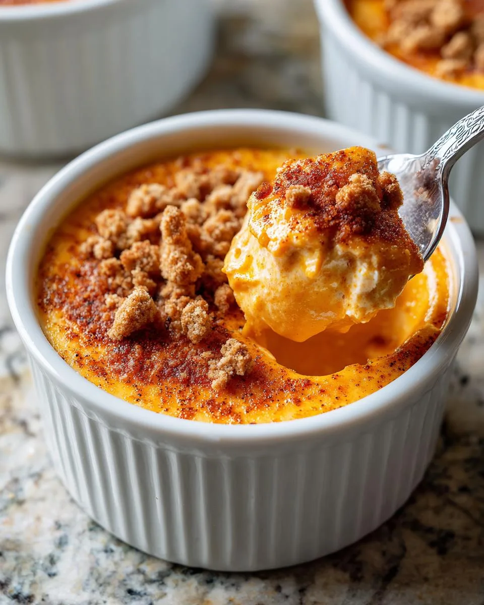 Pumpkin Cottage Cheese Pudding - detail 1