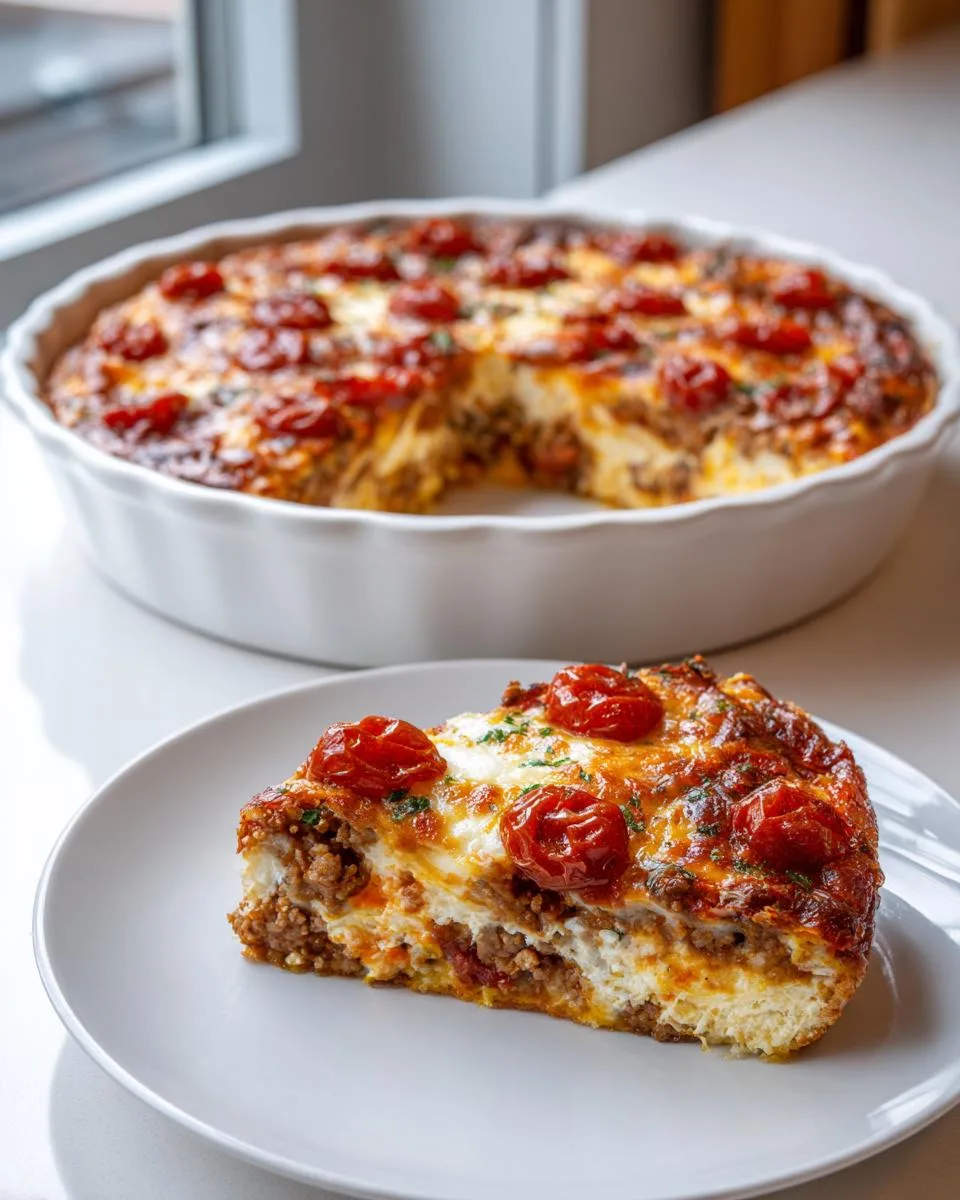 Simple Crustless Pizza Casserole - detail 3
