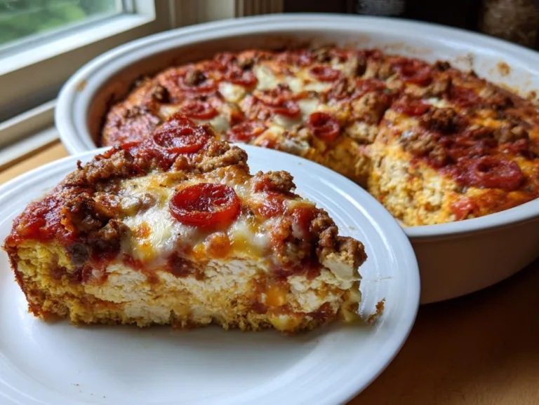 Simple Crustless Pizza Casserole