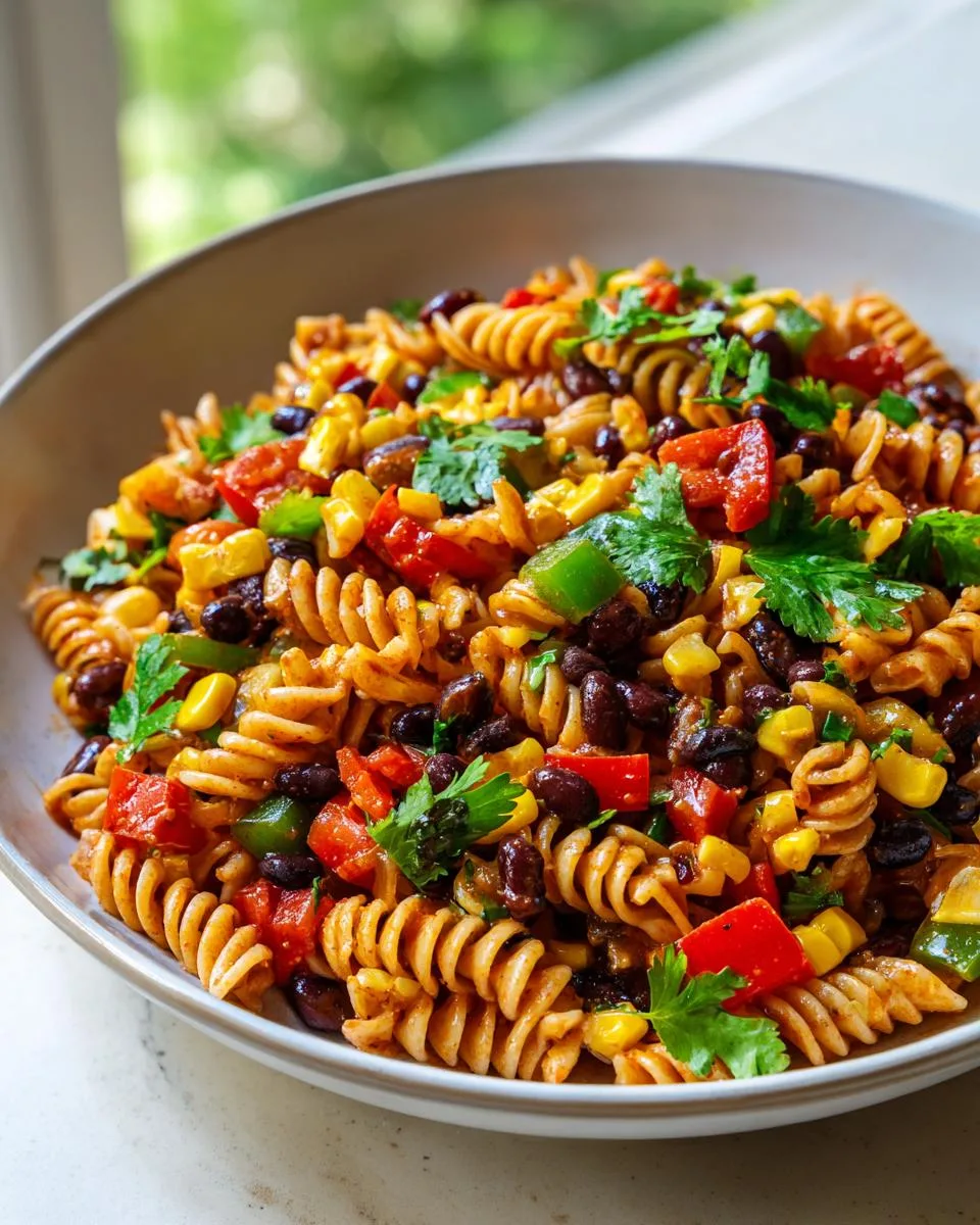 Southwestern Pasta Salad Side Dish - detail 2