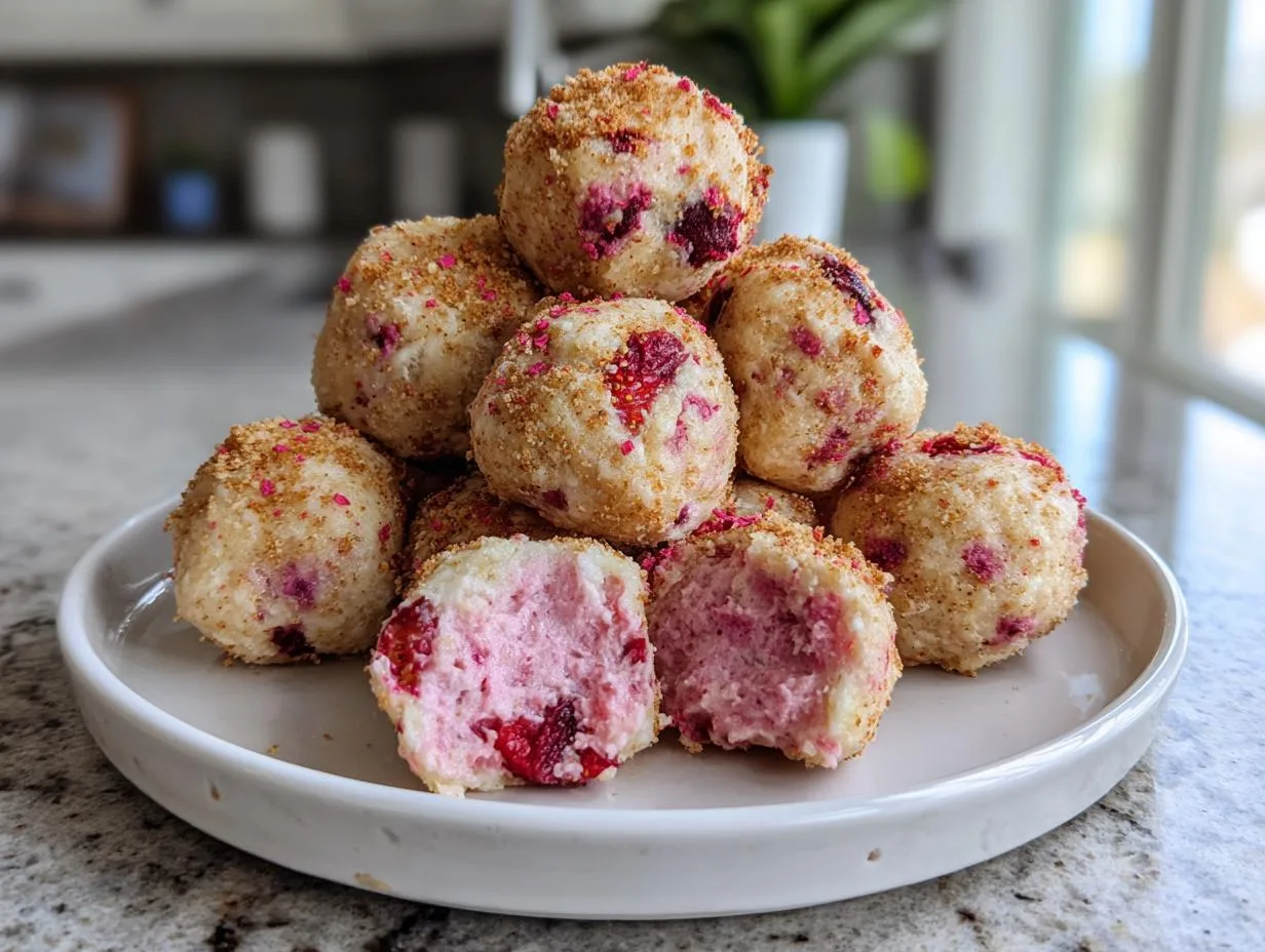 Strawberry Shortcake Cottage Cheese Bites With 10g Protein
