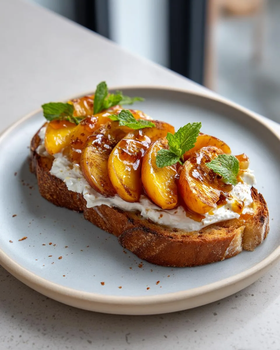 Viral Air Fryer Peach Toast - detail 3