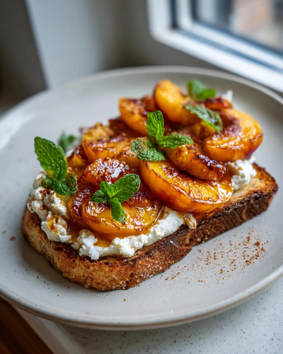 Viral Air Fryer Peach Toast 7-Minute Morning Miracle