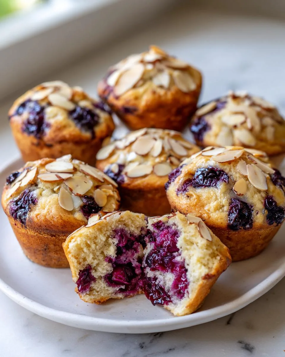 Wild Blueberry Almond Cottage Cheese Muffins - detail 3