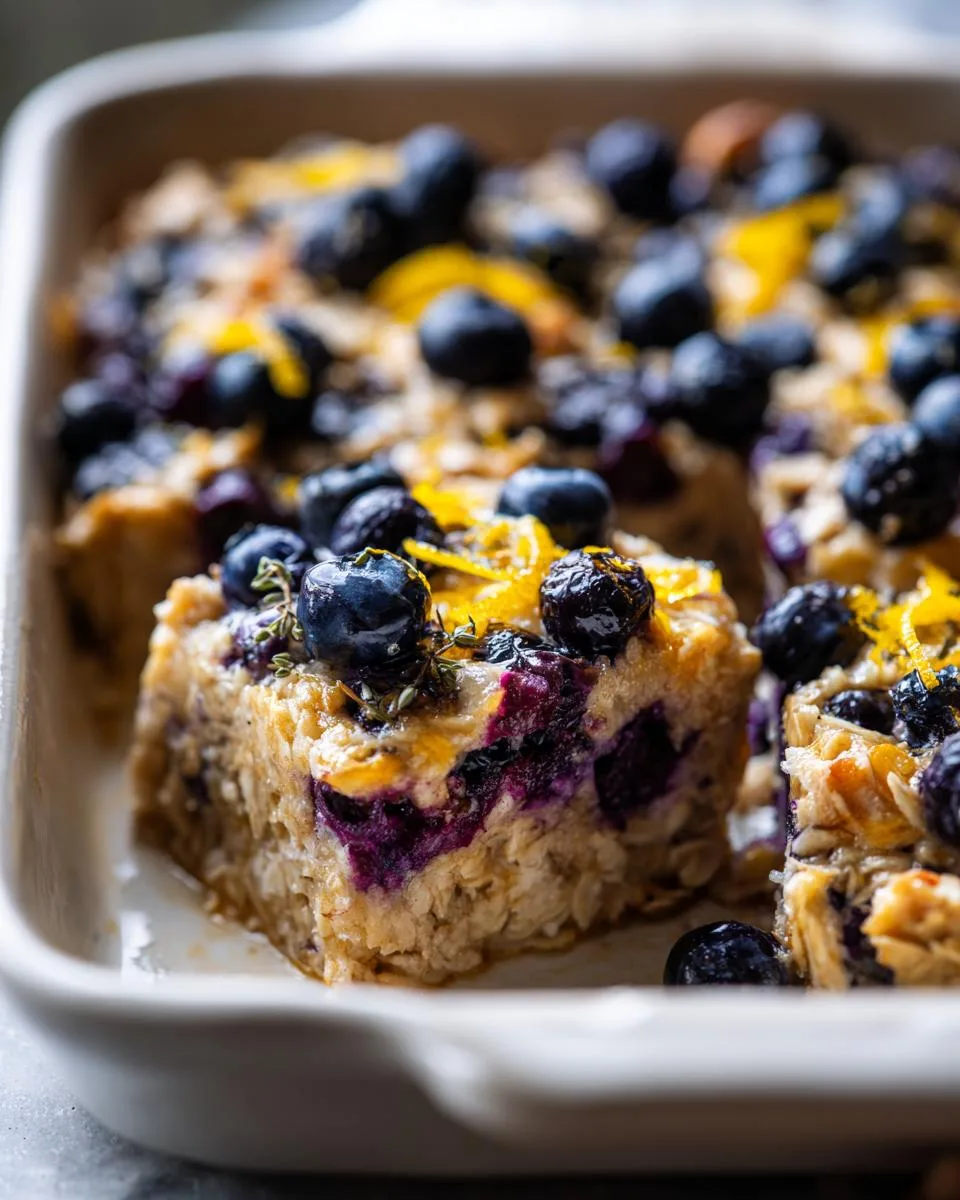 Blueberry Lemon Thyme Baked Oatmeal - detail 2