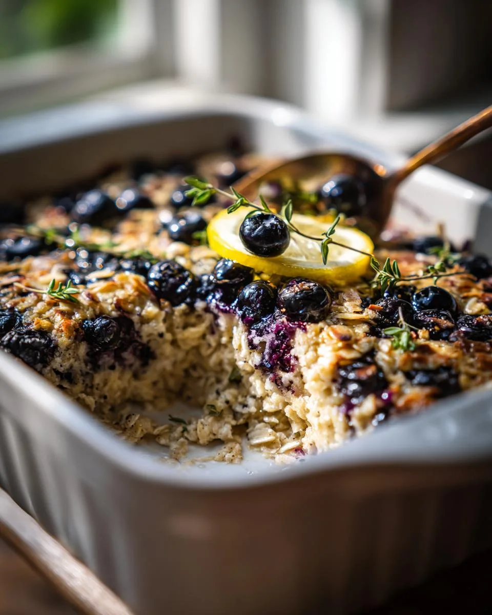 Blueberry Lemon Thyme Baked Oatmeal - detail 3