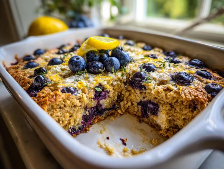 Blueberry Lemon Thyme Baked Oatmeal