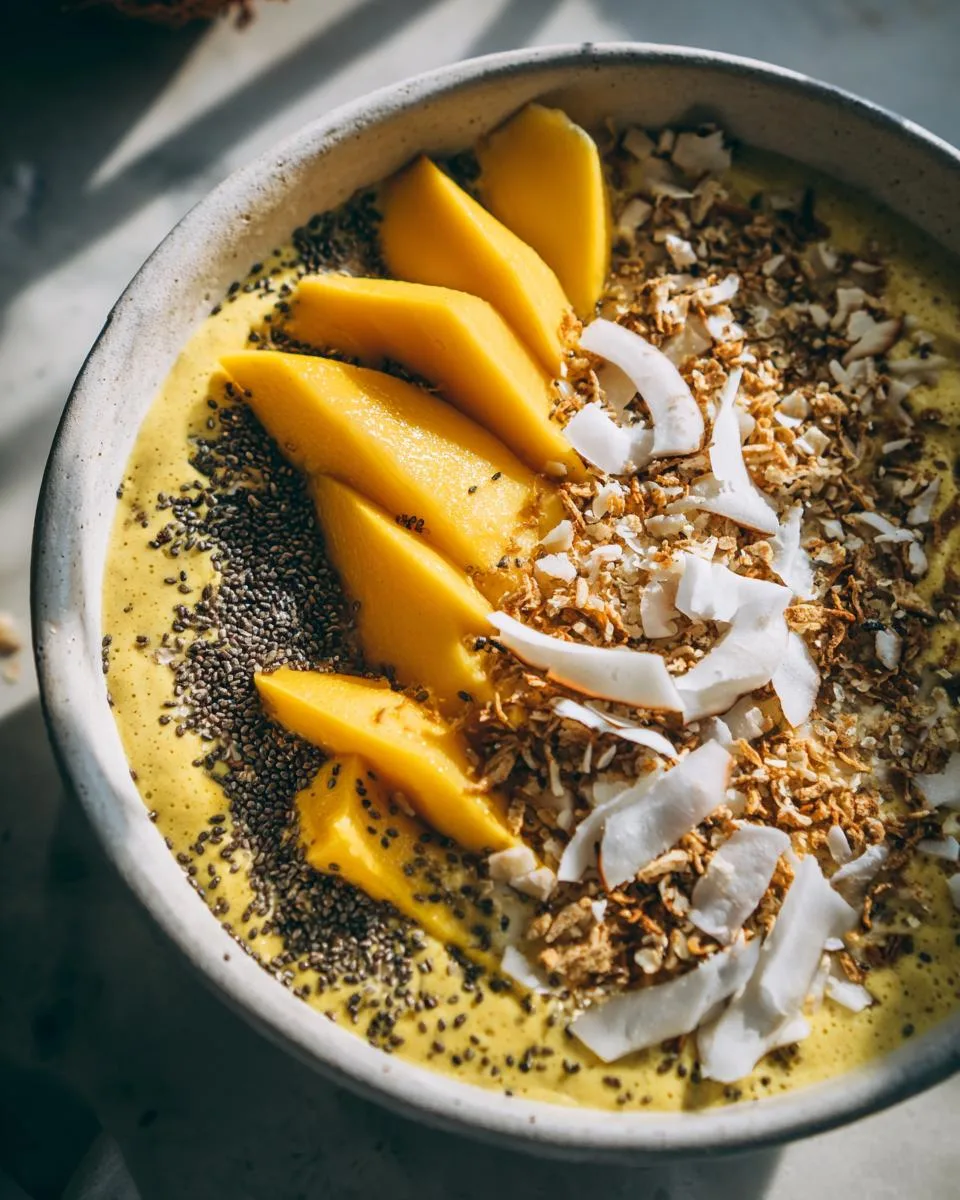 Cottage Cheese Mango Coconut Smoothie Bowl - detail 1