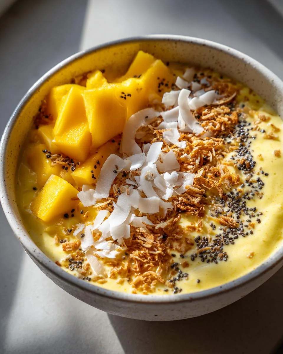 Cottage Cheese Mango Coconut Smoothie Bowl - detail 3