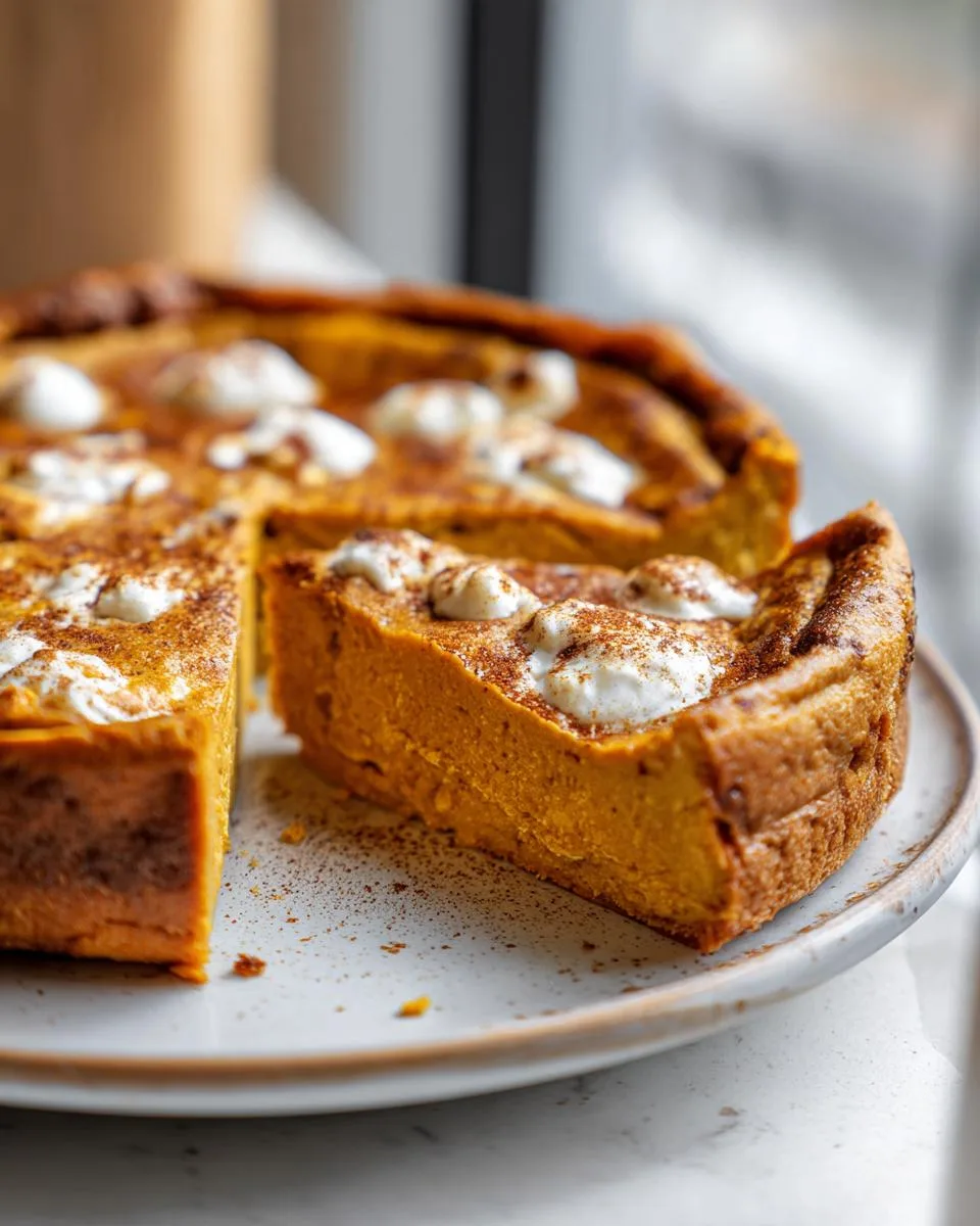Protein Crustless Pumpkin Cottage Cheese Pie