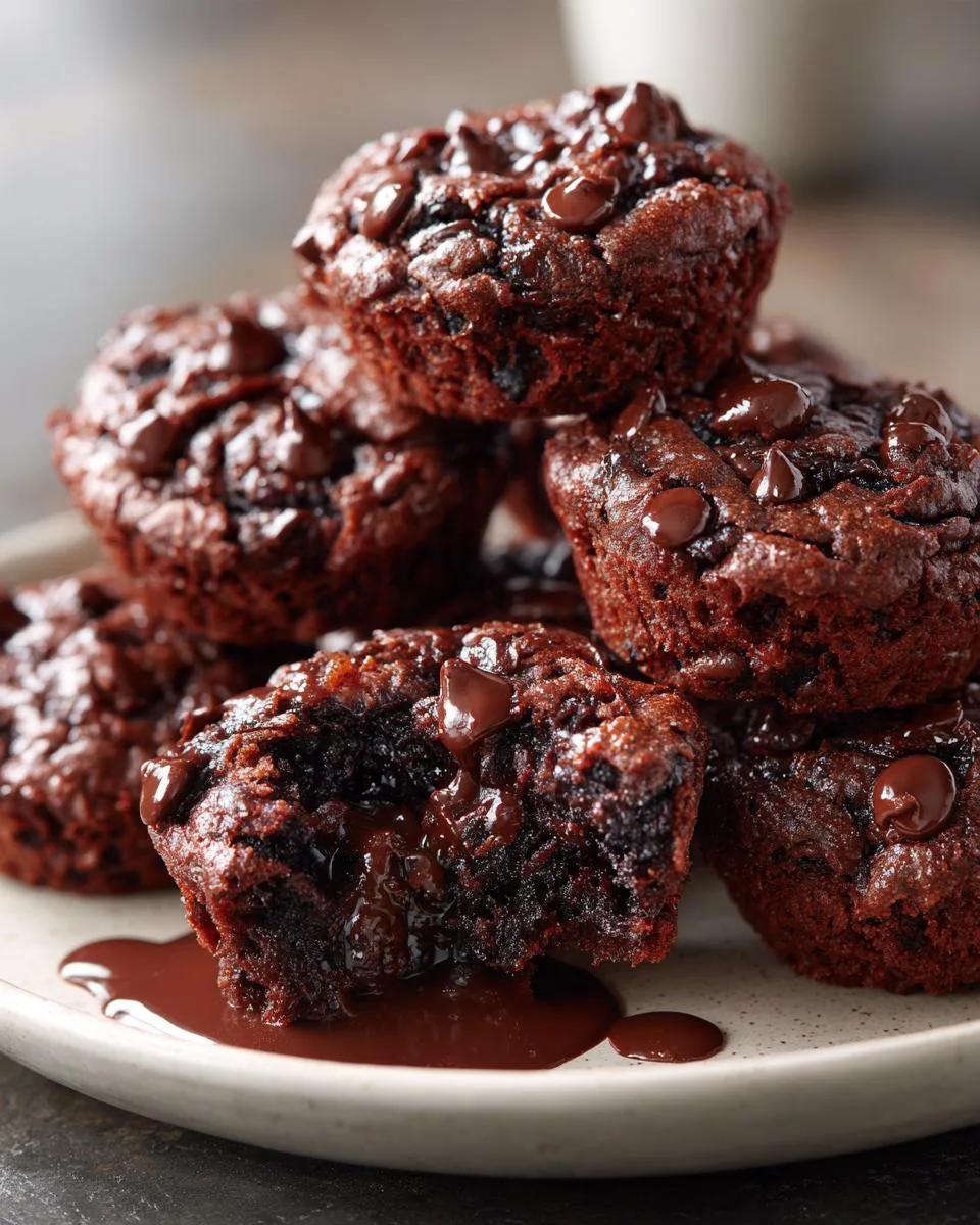 Greek Yogurt Chocolate Brownie Bites: Fudgy in 20 Minutes